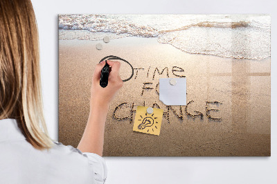 Tableau effaçable magnétique L'heure est aux changements et aux souvenirs