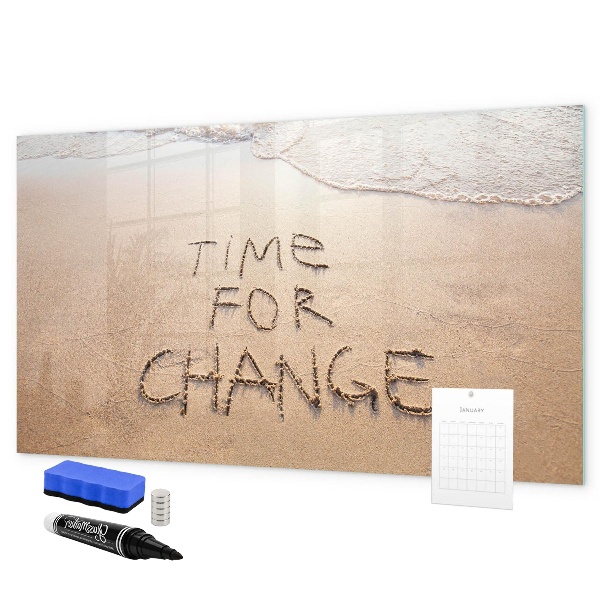 Tableau effaçable magnétique L'heure est aux changements et aux souvenirs