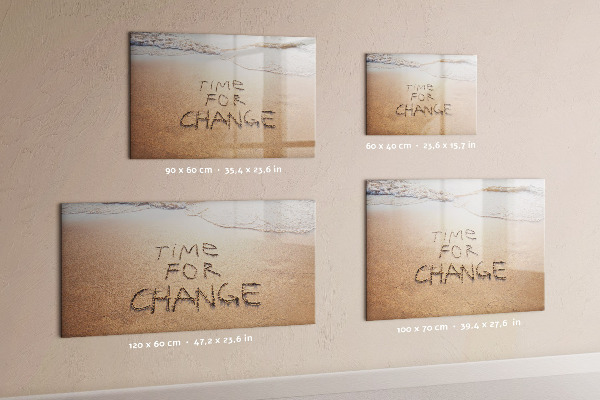 Tableau effaçable magnétique L'heure est aux changements et aux souvenirs