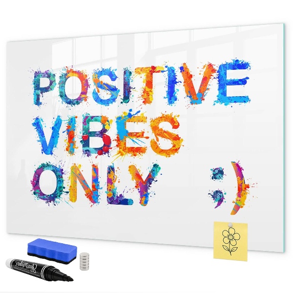 Tableau effaçable magnétique Des ondes positives dans un style coloré