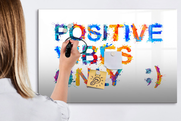 Tableau effaçable magnétique Des ondes positives dans un style coloré
