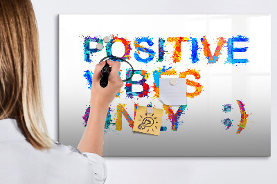 Tableau effaçable magnétique Des ondes positives dans un style coloré