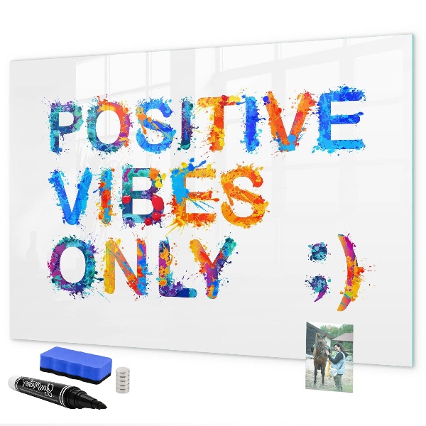 Tableau effaçable magnétique Des ondes positives dans un style coloré