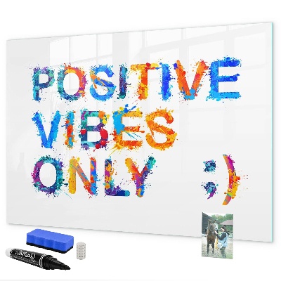 Tableau effaçable magnétique Des ondes positives dans un style coloré