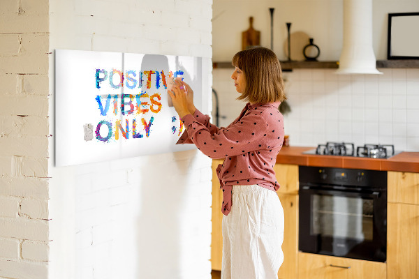 Tableau effaçable magnétique Des ondes positives dans un style coloré