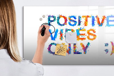 Tableau effaçable magnétique Des ondes positives dans un style coloré