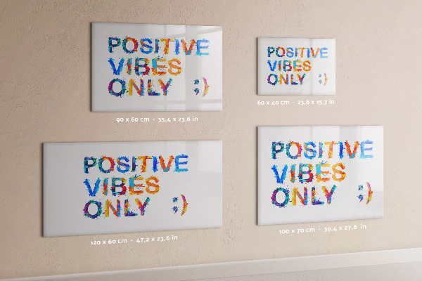 Tableau effaçable magnétique Des ondes positives dans un style coloré