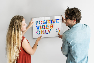 Tableau effaçable magnétique Des ondes positives dans un style coloré