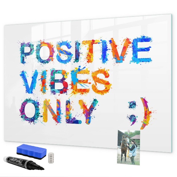 Tableau effaçable magnétique Des ondes positives dans un style coloré