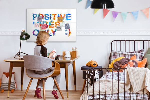 Tableau effaçable magnétique Des ondes positives dans un style coloré