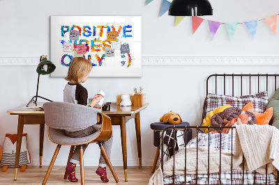 Tableau effaçable magnétique Des ondes positives dans un style coloré