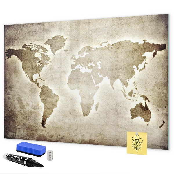 Tableau effaçable magnétique Carte des souvenirs avec photos personnelles