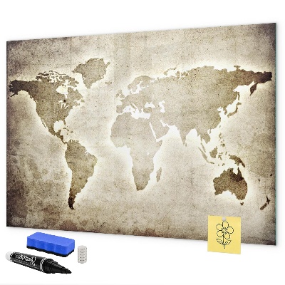 Tableau effaçable magnétique Carte des souvenirs avec photos personnelles
