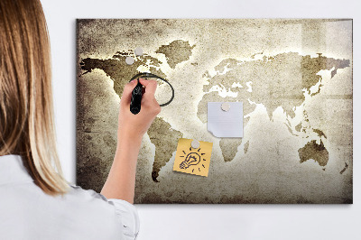 Tableau effaçable magnétique Carte des souvenirs avec photos personnelles