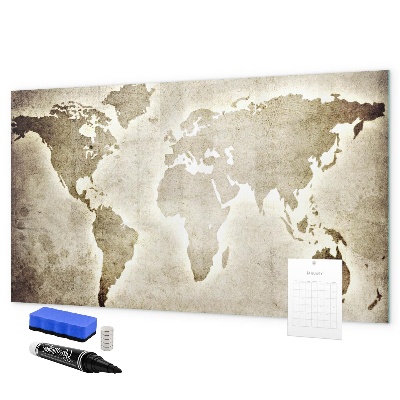 Tableau effaçable magnétique Carte des souvenirs avec photos personnelles