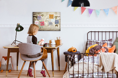 Tableau effaçable magnétique Carte des souvenirs avec photos personnelles