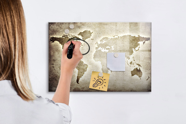 Tableau effaçable magnétique Carte des souvenirs avec photos personnelles