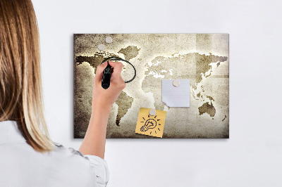 Tableau effaçable magnétique Carte des souvenirs avec photos personnelles