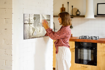 Tableau effaçable magnétique Carte des souvenirs avec photos personnelles