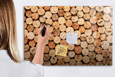 Tableau magnétique effaçable Tableau photo de bouchons de vin