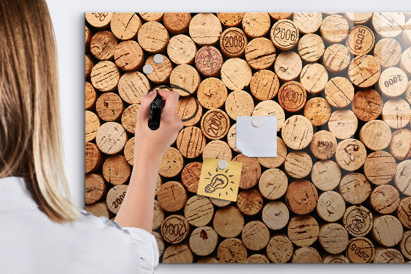 Tableau magnétique effaçable Tableau photo de bouchons de vin
