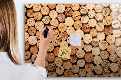 Tableau magnétique effaçable Tableau photo de bouchons de vin