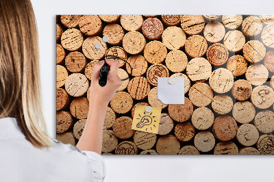 Tableau magnétique effaçable Tableau photo de bouchons de vin