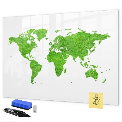 Tableau effaçable magnétique Carte verte avec les spots photos