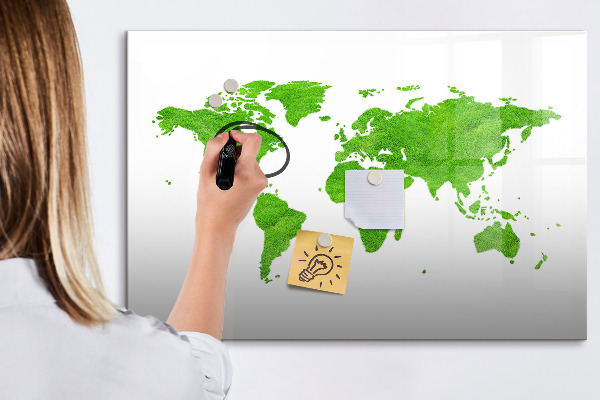 Tableau effaçable magnétique Carte verte avec les spots photos