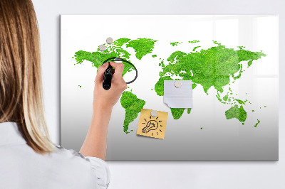 Tableau effaçable magnétique Carte verte avec les spots photos