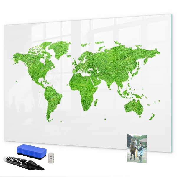Tableau effaçable magnétique Carte verte avec les spots photos