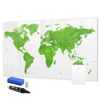 Tableau effaçable magnétique Carte verte avec les spots photos