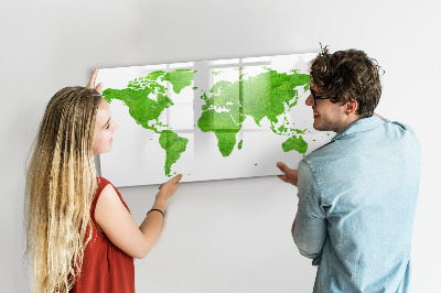 Tableau effaçable magnétique Carte verte avec les spots photos