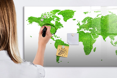 Tableau effaçable magnétique Carte verte avec les spots photos