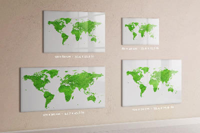 Tableau effaçable magnétique Carte verte avec les spots photos