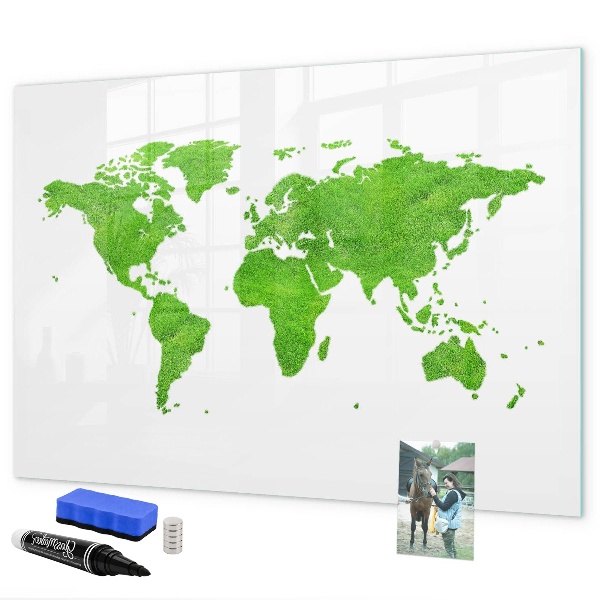 Tableau effaçable magnétique Carte verte avec les spots photos