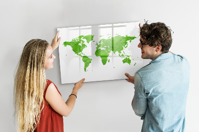 Tableau effaçable magnétique Carte verte avec les spots photos