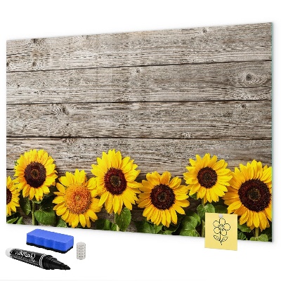 Tableau effaçable magnétique Tableau créatif de fleurs de tournesol