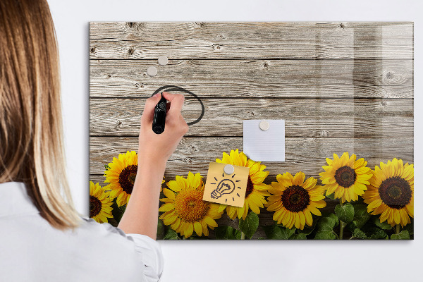 Tableau effaçable magnétique Tableau créatif de fleurs de tournesol