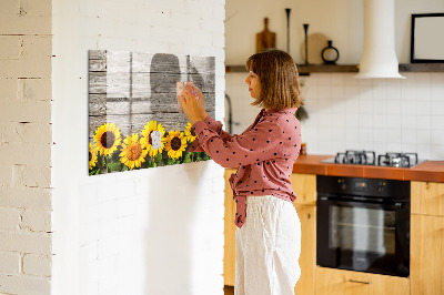 Tableau effaçable magnétique Tableau créatif de fleurs de tournesol