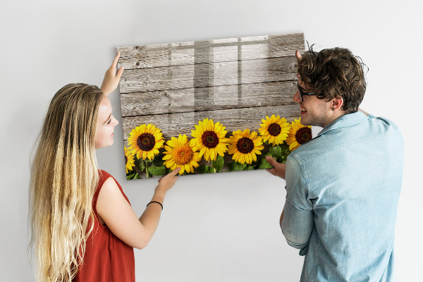 Tableau effaçable magnétique Tableau créatif de fleurs de tournesol