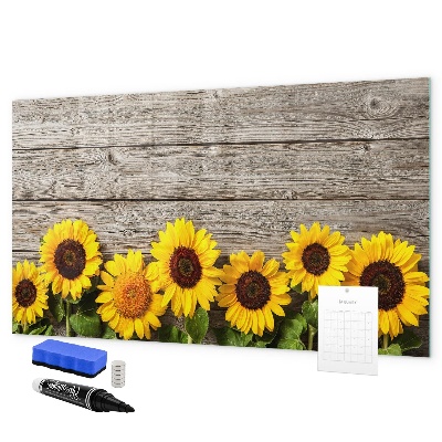Tableau effaçable magnétique Tableau créatif de fleurs de tournesol