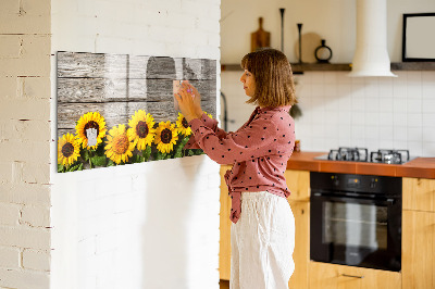 Tableau effaçable magnétique Tableau créatif de fleurs de tournesol