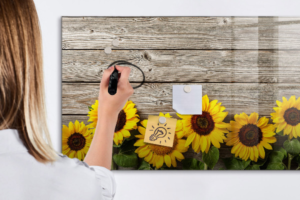 Tableau effaçable magnétique Tableau créatif de fleurs de tournesol