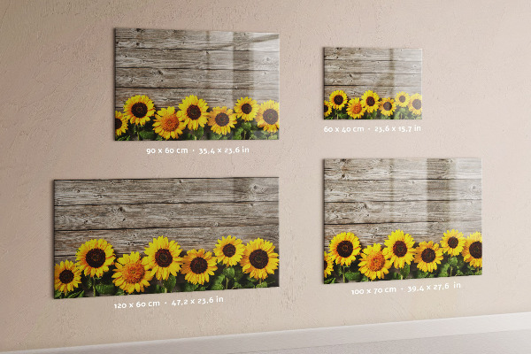 Tableau effaçable magnétique Tableau créatif de fleurs de tournesol
