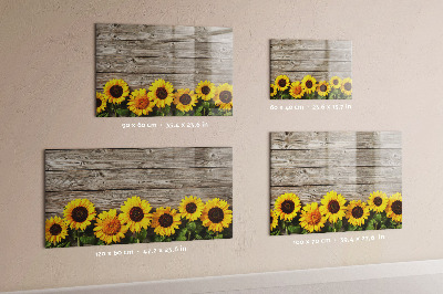 Tableau effaçable magnétique Tableau créatif de fleurs de tournesol