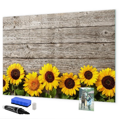 Tableau effaçable magnétique Tableau créatif de fleurs de tournesol