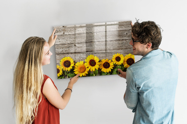 Tableau effaçable magnétique Tableau créatif de fleurs de tournesol