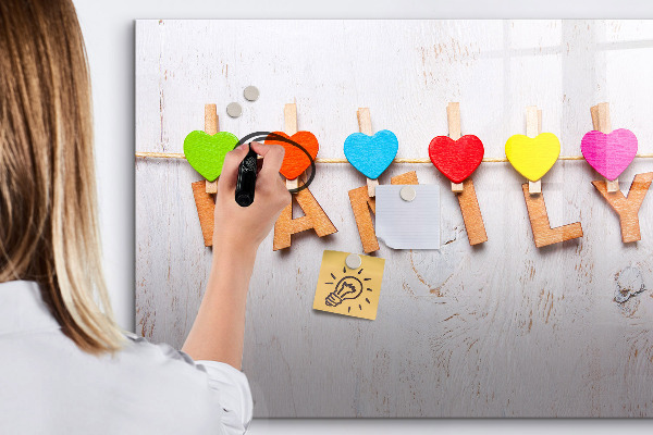 Tableau magnétique effaçable Des souvenirs colorés sur une série de photos