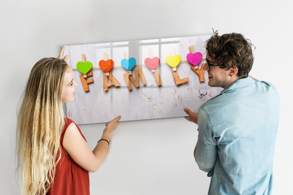 Tableau magnétique effaçable Des souvenirs colorés sur une série de photos